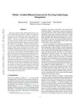 TDEdit: A Unified Diffusion Framework for Text-Drag Guided Image Manipulation