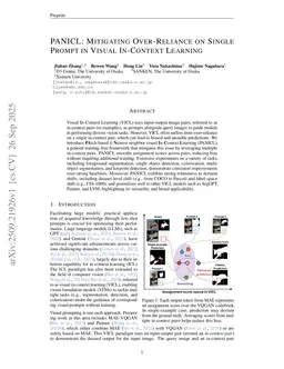 PANICL: Mitigating Over-Reliance on Single Prompt in Visual In-Context Learning
