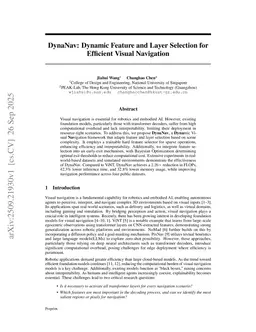 DynaNav: Dynamic Feature and Layer Selection for Efficient Visual Navigation