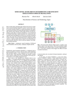 SimulSense: Sense-Driven Interpreting for Efficient Simultaneous Speech Translation