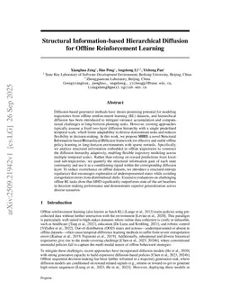 Structural Information-based Hierarchical Diffusion for Offline Reinforcement Learning