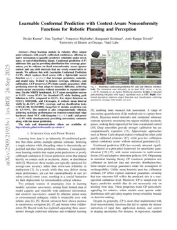 Learnable Conformal Prediction with Context-Aware Nonconformity Functions for Robotic Planning and Perception