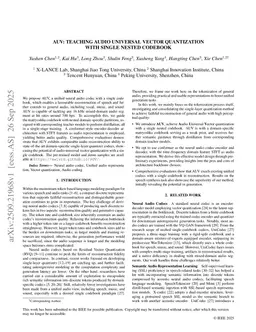 AUV: Teaching Audio Universal Vector Quantization with Single Nested Codebook