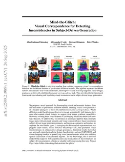 Mind-the-Glitch: Visual Correspondence for Detecting Inconsistencies in Subject-Driven Generation
