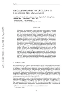 RISK: A Framework for GUI Agents in E-commerce Risk Management
