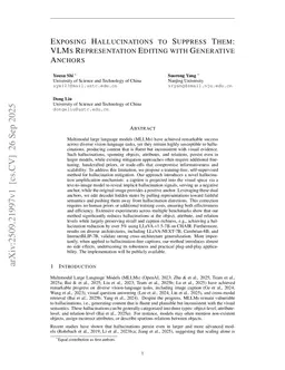 Exposing Hallucinations To Suppress Them: VLMs Representation Editing With Generative Anchors