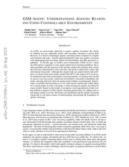 GSM-Agent: Understanding Agentic Reasoning Using Controllable Environments