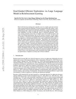 Goal-Guided Efficient Exploration via Large Language Model in Reinforcement Learning