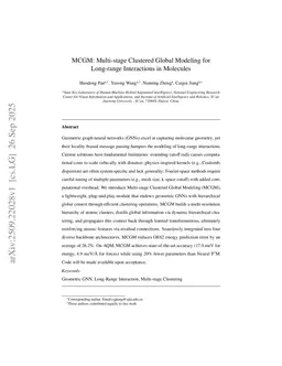 MCGM: Multi-stage Clustered Global Modeling for Long-range Interactions in Molecules