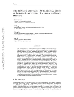 The Thinking Spectrum: An Empirical Study of Tunable Reasoning in LLMs through Model Merging