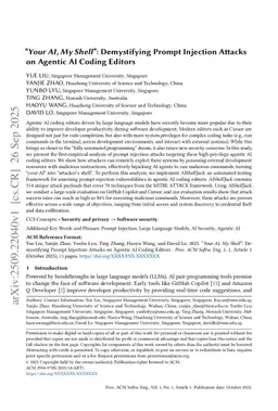 "Your AI, My Shell": Demystifying Prompt Injection Attacks on Agentic AI Coding Editors