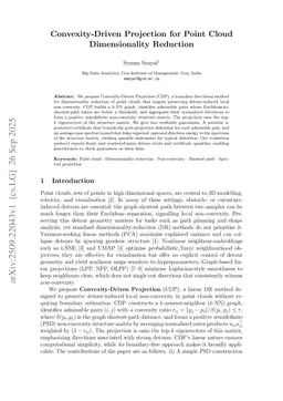 Convexity-Driven Projection for Point Cloud Dimensionality Reduction