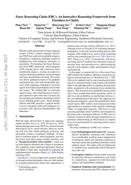Fuzzy Reasoning Chain (FRC): An Innovative Reasoning Framework from Fuzziness to Clarity