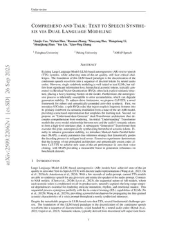 Comprehend and Talk: Text to Speech Synthesis via Dual Language Modeling