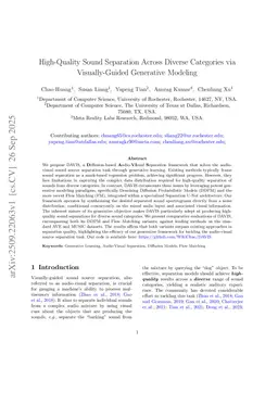 High-Quality Sound Separation Across Diverse Categories via Visually-Guided Generative Modeling