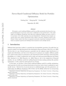 Factor-Based Conditional Diffusion Model for Portfolio Optimization