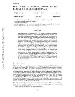 Does Generative Retrieval Overcome the Limitations of Dense Retrieval?