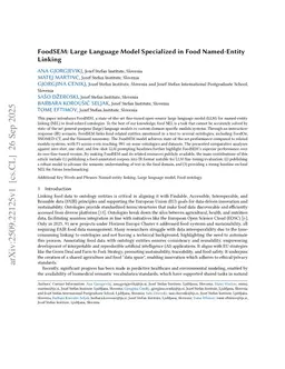 FoodSEM: Large Language Model Specialized in Food Named-Entity Linking