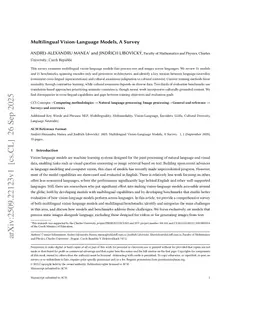 Multilingual Vision-Language Models, A Survey