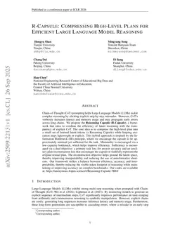 R-Capsule: Compressing High-Level Plans for Efficient Large Language Model Reasoning