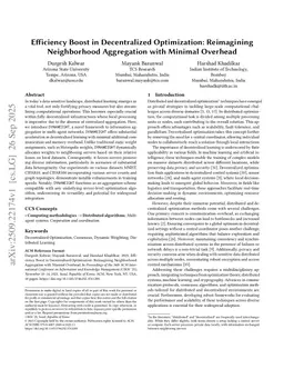 Efficiency Boost in Decentralized Optimization: Reimagining Neighborhood Aggregation with Minimal Overhead