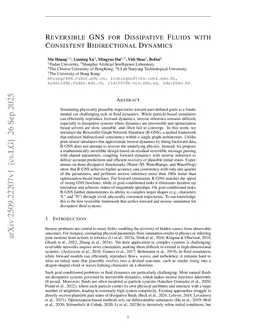 Reversible GNS for Dissipative Fluids with Consistent Bidirectional Dynamics