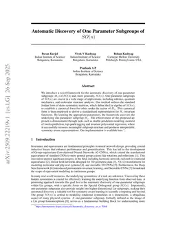Automatic Discovery of One-Parameter Subgroups of Lie Groups: Compact and Non-Compact Cases of $\mathbf{SO(n)}$ and $\mathbf{SL(n)}$