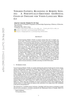 Towards Faithful Reasoning in Remote Sensing: A Perceptually-Grounded GeoSpatial Chain-of-Thought for Vision-Language Models