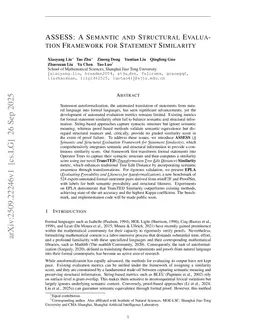 ASSESS: A Semantic and Structural Evaluation Framework for Statement Similarity