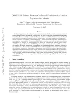 COMPASS: Robust Feature Conformal Prediction for Medical Segmentation Metrics