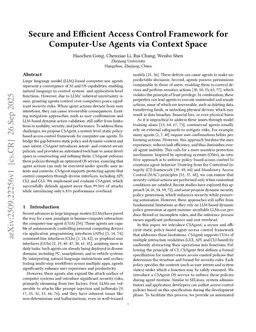 Secure and Efficient Access Control for Computer-Use Agents via Context Space