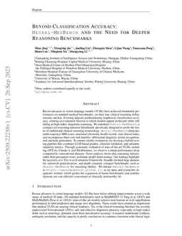 Beyond Classification Accuracy: Neural-MedBench and the Need for Deeper Reasoning Benchmarks