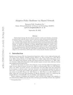 Adaptive Policy Backbone via Shared Network