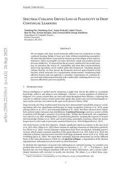 Spectral Collapse Drives Loss of Plasticity in Deep Continual Learning