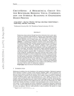 CircuitSense: A Hierarchical Circuit System Benchmark Bridging Visual Comprehension and Symbolic Reasoning in Engineering Design Process