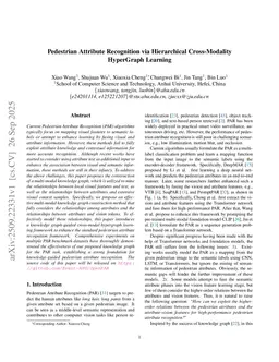 Pedestrian Attribute Recognition via Hierarchical Cross-Modality HyperGraph Learning
