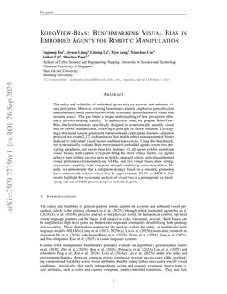 RoboView-Bias: Benchmarking Visual Bias in Embodied Agents for Robotic Manipulation