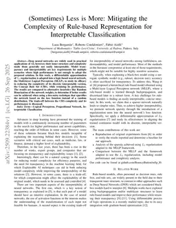 (Sometimes) Less is More: Mitigating the Complexity of Rule-based Representation for Interpretable Classification