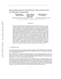 Multidimensional Uncertainty Quantification via Optimal Transport