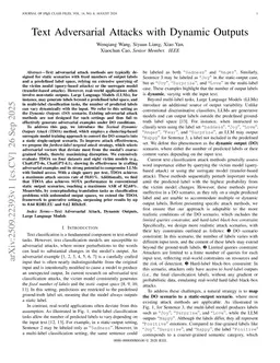 Text Adversarial Attacks with Dynamic Outputs