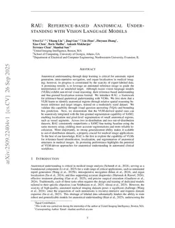 RAU: Reference-based Anatomical Understanding with Vision Language Models