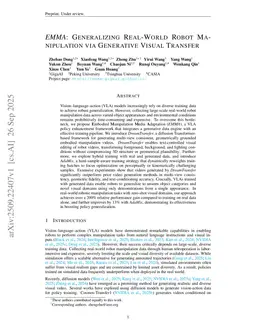 EMMA: Generalizing Real-World Robot Manipulation via Generative Visual Transfer