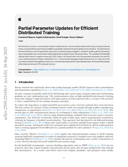 Partial Parameter Updates for Efficient Distributed Training