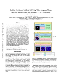 Guiding Evolution of Artificial Life Using Vision-Language Models