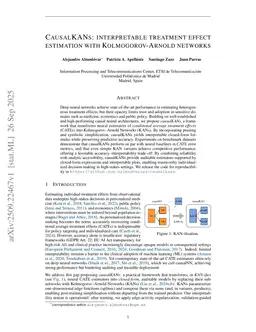 CausalKANs: interpretable treatment effect estimation with Kolmogorov-Arnold networks
