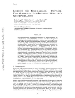 Learning the Neighborhood: Contrast-Free Multimodal Self-Supervised Molecular Graph Pretraining