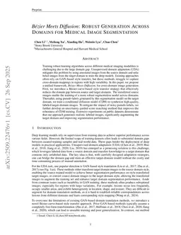 Bézier Meets Diffusion: Robust Generation Across Domains for Medical Image Segmentation