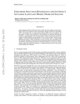 Exploring Solution Divergence and Its Effect on Large Language Model Problem Solving