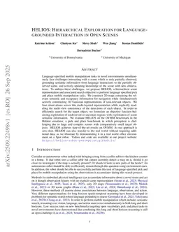 HELIOS: Hierarchical Exploration for Language-grounded Interaction in Open Scenes