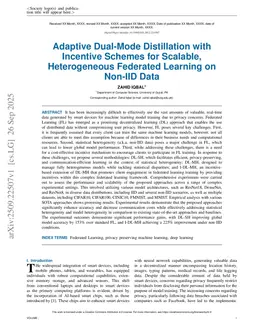 Adaptive Dual-Mode Distillation with Incentive Schemes for Scalable, Heterogeneous Federated Learning on Non-IID Data